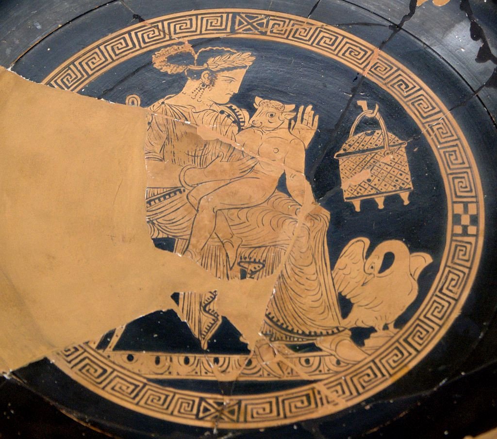 Pasiphae-Minotaur, Attic Red Figur - Kylix